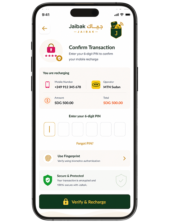 Confirm Transaction by using PIN / Biometric